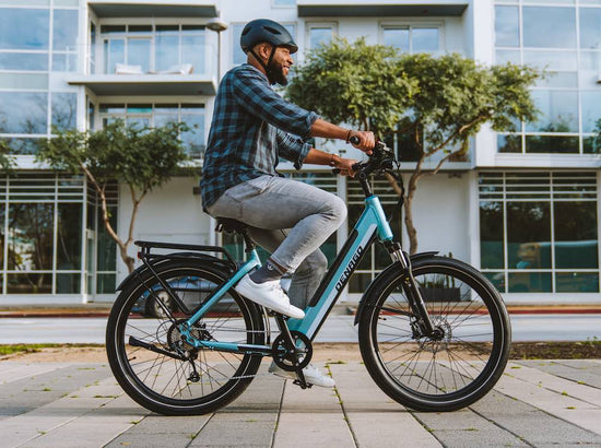 Denago Commute Model 1 eBike in front of Long Beach apartments