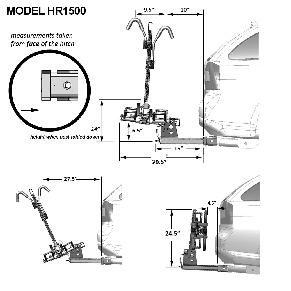 Hollywood Racks Sport Rider for Electric Bikes - 2" hitch